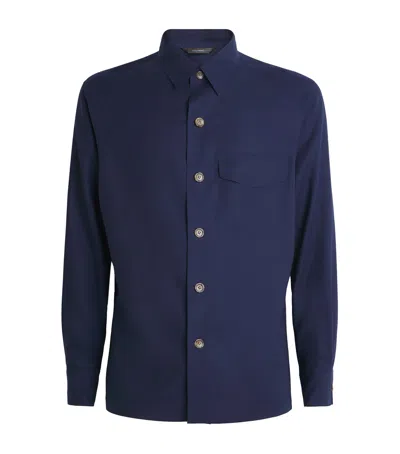 Colombo Cashmere Shirt In Blue
