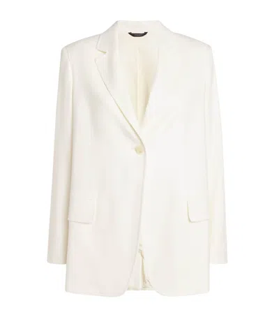 Colombo Cashmere-silk Blazer In Ivory