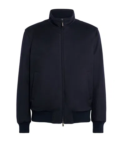 Colombo Cashmere-silk Jacket In Blue