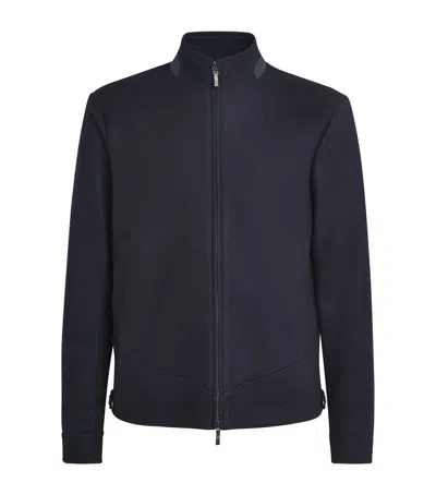 Colombo Cashmere-silk Lightweight Jacket In Blue