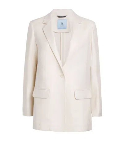 Colombo Cashmere-silk-linen Blazer In Ivory