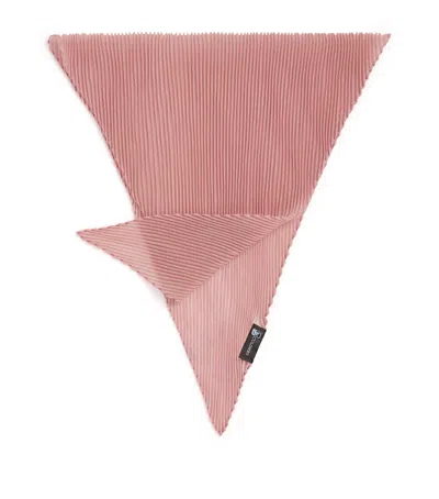 Colombo Cashmere-silk Plissé Scarf In Pink