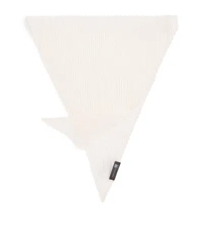 Colombo Cashmere-silk Plissé Scarf In White