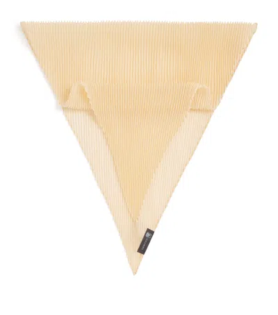 Colombo Cashmere-silk Plissé Scarf In Yellow