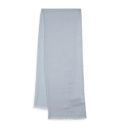 Colombo Cashmere-silk Scarf In Blue
