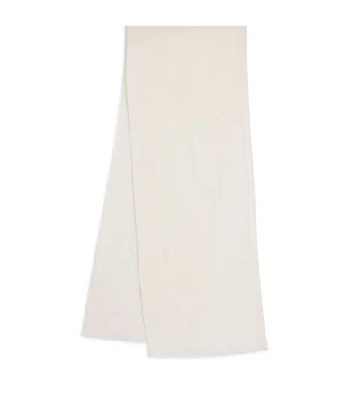 Colombo Cashmere-silk Scarf In White