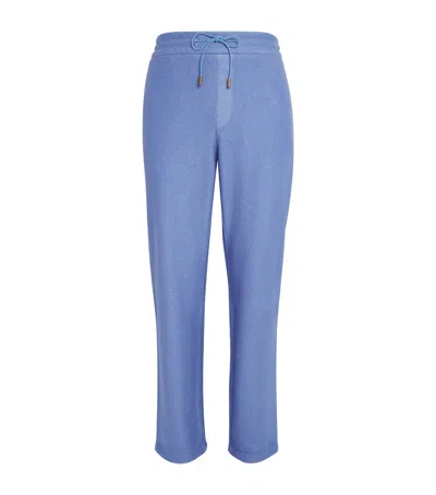 Colombo Cashmere-silk Sweatpants In Blue