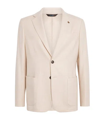 Colombo Cashmere Single-breasted Blazer In Neutral