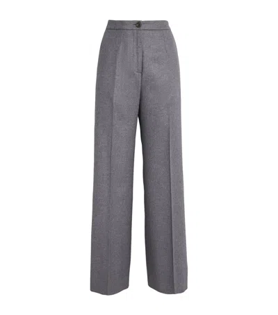Colombo Cashmere Straight Trousers In Grey