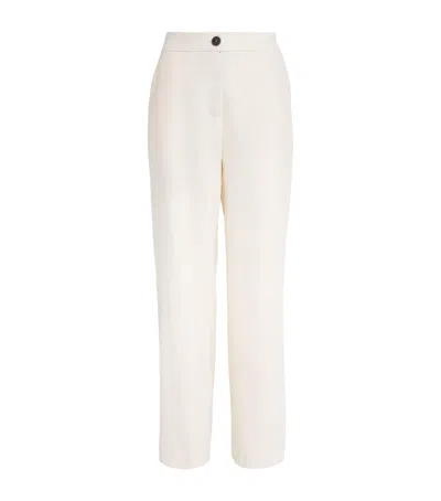 Colombo Cashmere Straight Trousers In White