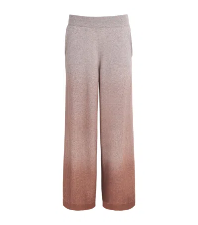 Colombo Cashmere Wide-leg Trousers In Brown