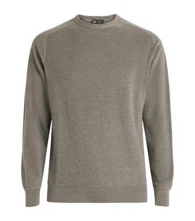 Colombo Cashmere-aloe Crew-neck Sweater In Gray