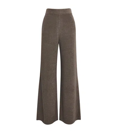 Colombo Cashmere-blend Wide Trousers In Brown