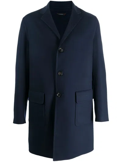 Colombo Cp0034365184 Single Breasted Coat In Blue