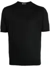 Colombo Short-sleeved Knitted Pullover In Black