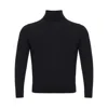 Colombo Italian Cashmere Luxury Black Sweater In Black