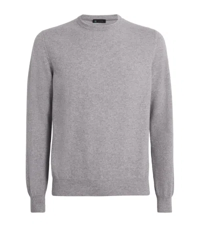 Colombo Kid Cashmere Crew-neck Sweater In Gray