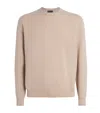 Colombo Kid Cashmere Crew-neck Sweater In Neutral