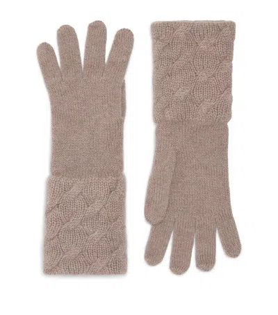 Colombo Kid Cashmere Gloves In Brown