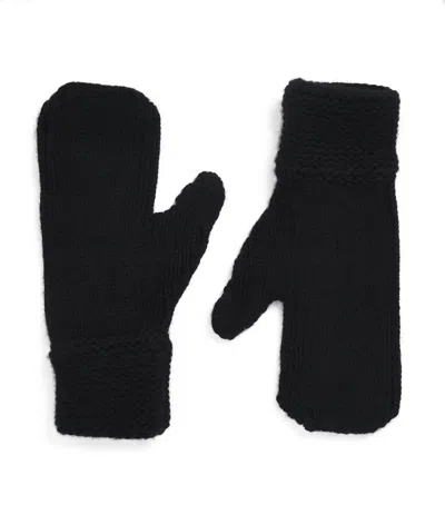 Colombo Kid Cashmere Mittens In Black