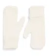 Colombo Kid Cashmere Mittens In White