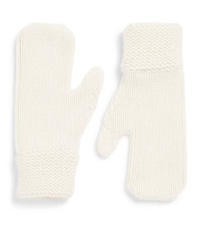 Colombo Kid Cashmere Mittens In White