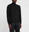 Colombo Kid Wool Quarter-zip Sweater In Black