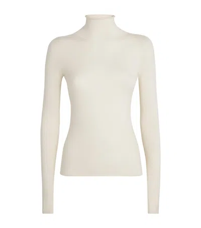 Colombo Kid Wool Rollneck Sweater In White