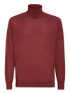 Colombo Bordeaux Silk And Cashmere Sweater In Red