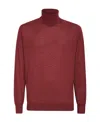 Colombo Bordeaux Silk And Cashmere Sweater In Red