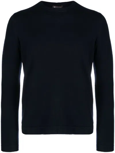 Colombo Luxurious Navy Blue Cashmere Sweater For Men From Fw23 Collection