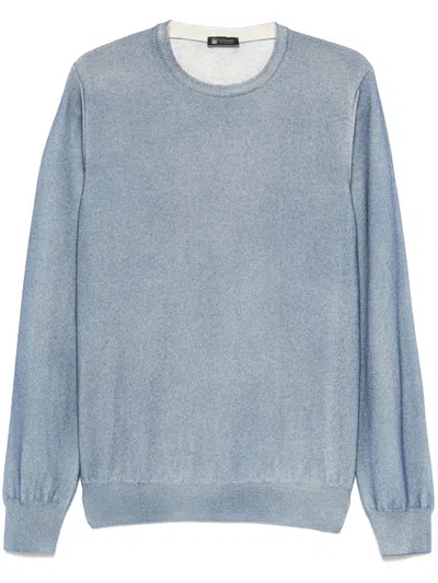 Colombo Ma01608spr226kise Girocollo ml Spruzzato In Blue