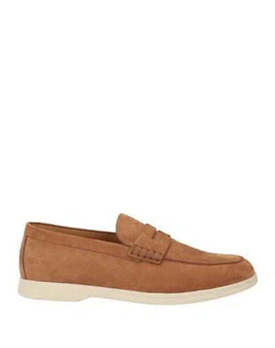 Colombo Man Loafers Camel Size 10 Calfskin In Brown