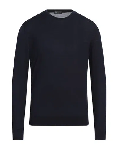 Colombo Man Sweater Midnight Blue Size 42 Cashmere, Silk