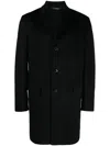 Colombo Notched-collar Single-breasted Coat In Black