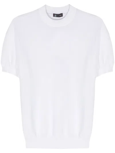 Colombo Knitted Cotton T-shirt In White