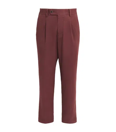Colombo Pleated Straight Chinos In Multi
