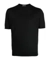 Colombo Short-sleeved Knitted Pullover In Black