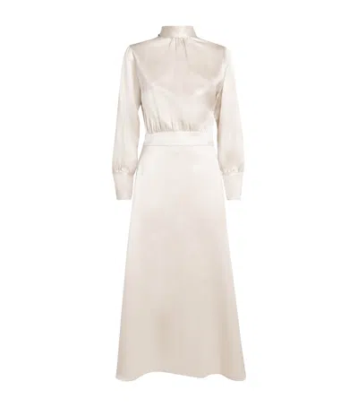 Colombo Silk Midi Dress In Beige