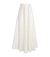 Colombo Silk Wrap Maxi Skirt In White