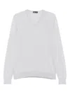 Colombo V-neck Cashmere Sweater In Gray