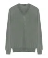 Colombo V-neck Sweater In Gray