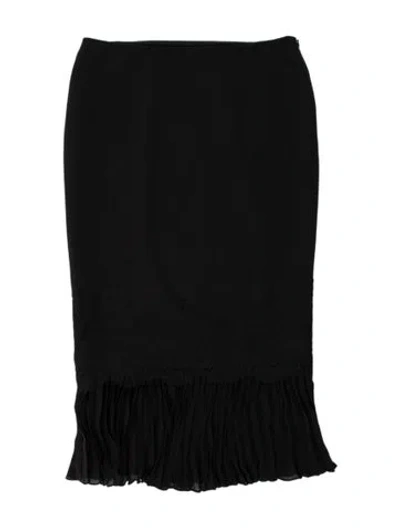 Pre-owned Colombo Virgin Wool Mini Skirt In Black