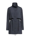 Colombo Woman Overcoat & Trench Coat Midnight Blue Size 8 Polyamide, Elastane In Blue