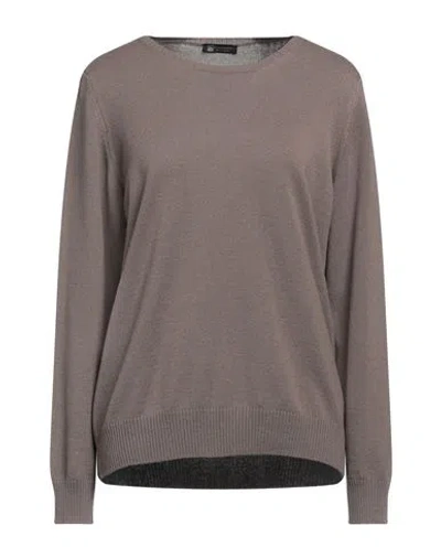 Colombo Woman Sweater Grey Size 16 Cashmere In Gray