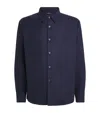 Colombo Wool-blend Button-up Shirt In Blue
