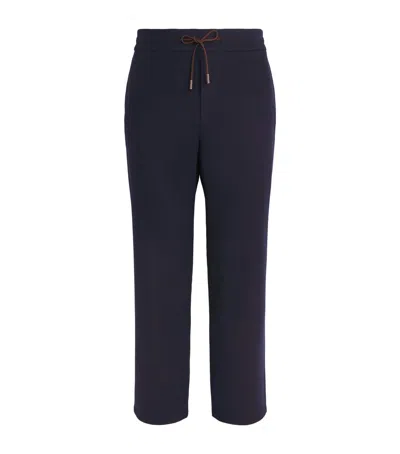 Colombo Wool Drawstring Sweatpants In Navy