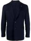 Colombo Men's Wool Single-breasted Jacket In Blue