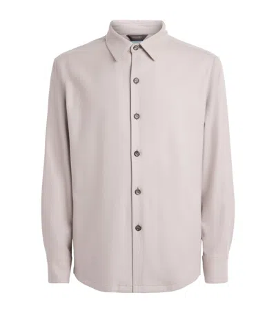 Colombo Wool-blend Overshirt In Neutral