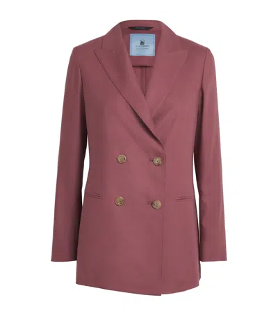 Colombo Worsted Cashmere Blazer In Purple